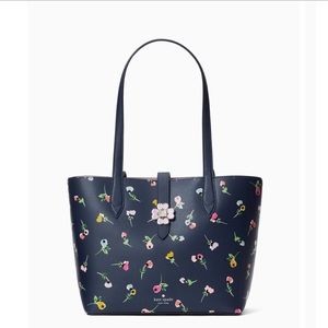 Kate Spade Kaci Small Navy Floral Tote NWT